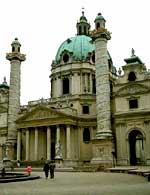 Австрия, Вена, Церковь Карлскирхе. Нажмите для увеличения изображения.