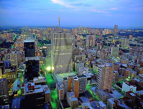 Йоханессбург, вид города.  Нажмите, чтобы закрыть окно